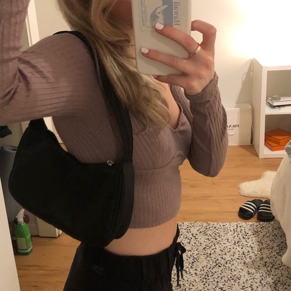 Plain Black Neoprene Baguette Bag - Picture 3 of 3